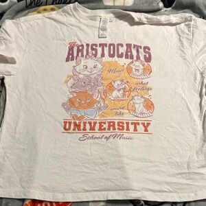 Disney Aristocats University Tee - White and Orange